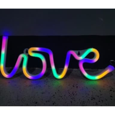 Нічний світильник Neon Sign - Love Colorful